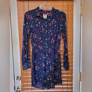 Levi's Navy Dress with Petite Floral Pattern Size L (12-13 yrs)